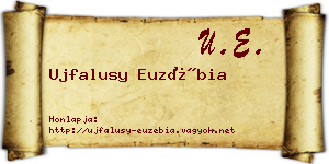 Ujfalusy Euzébia névjegykártya